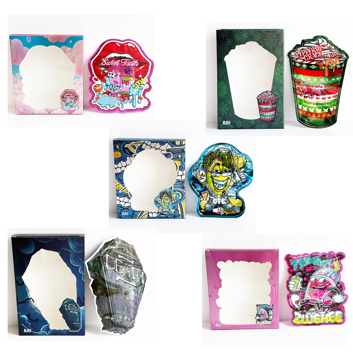 Food Storage In Mylar Bags - Набор из 3,5-граммовых вырубных коробок нестандартной
