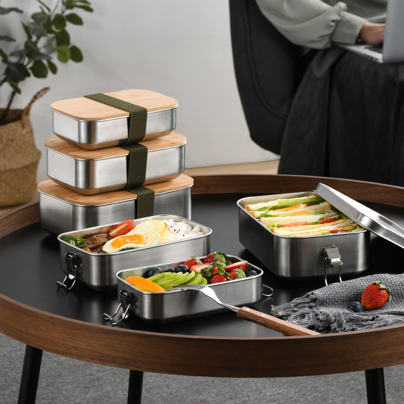 Food Storage Containers Tupperware - Ланч-бокс из нержавеющей стали с пряжкой