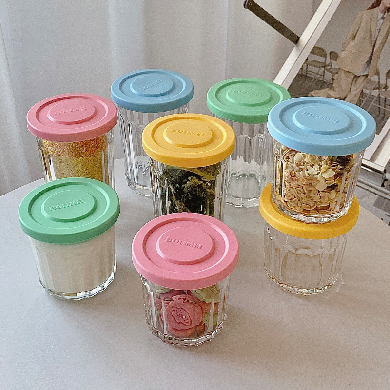Food Storage Glass - Цветная крышка, стеклянный герметичный контейнер для