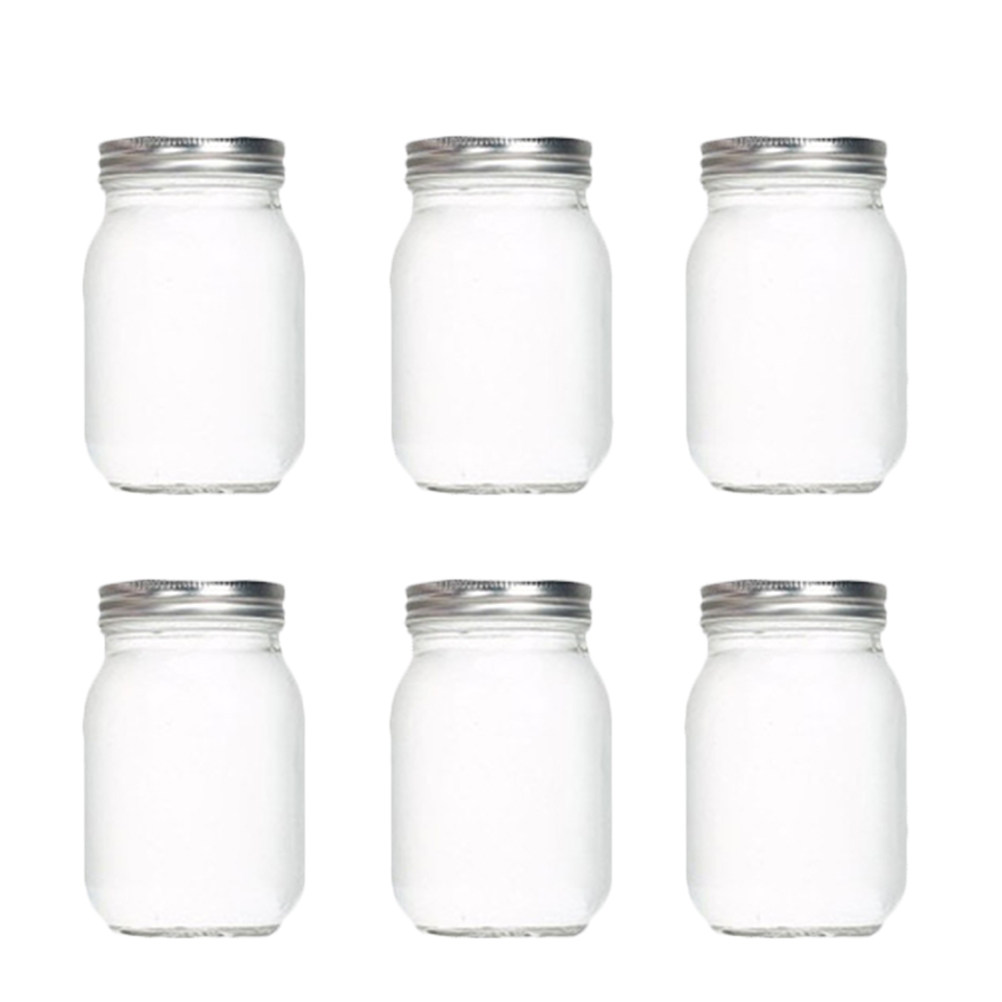 Food Storage Glass - Набор из 6 прозрачных круглых стеклянных
