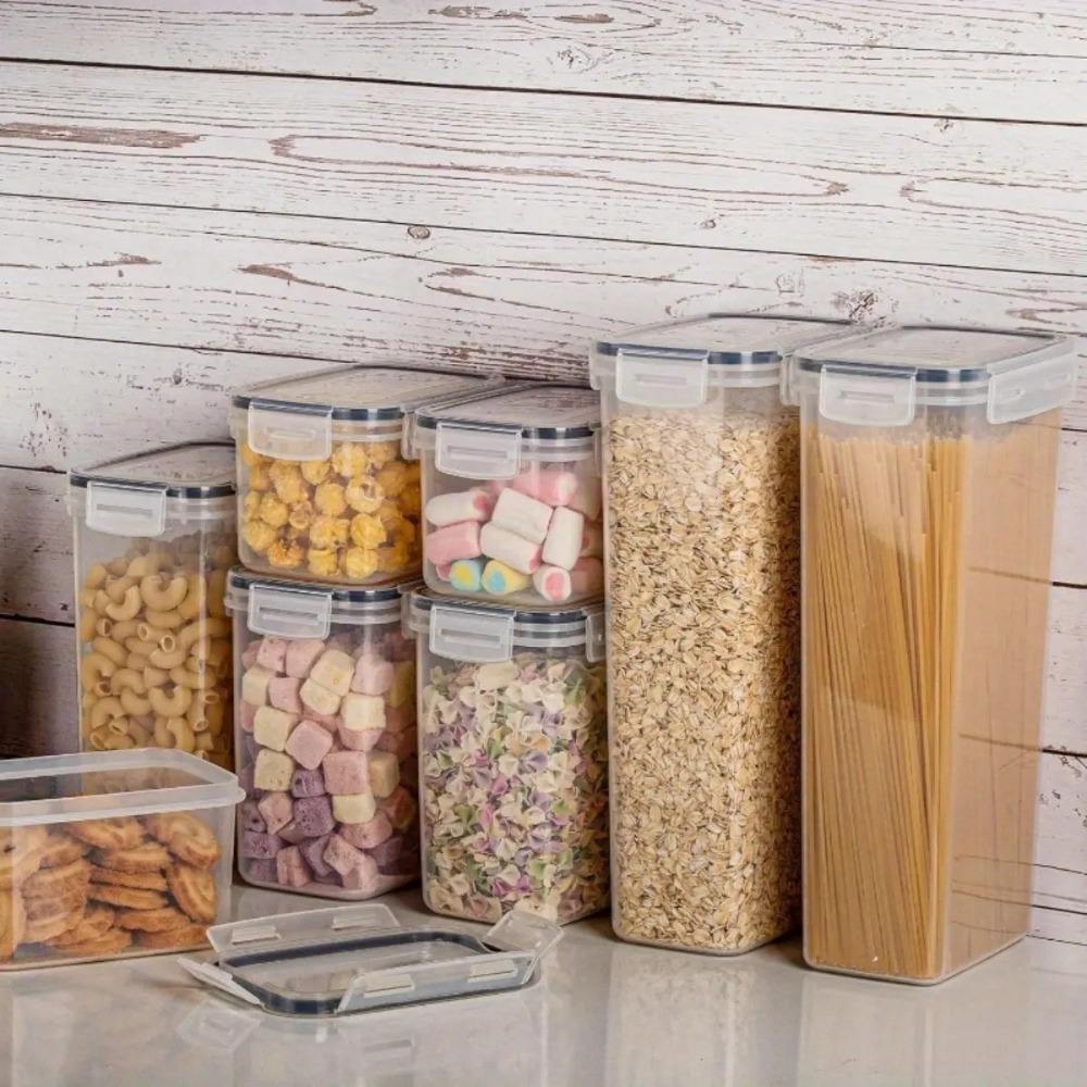 Food Storage Jar Labels - Набор из 8 герметичных контейнеров для