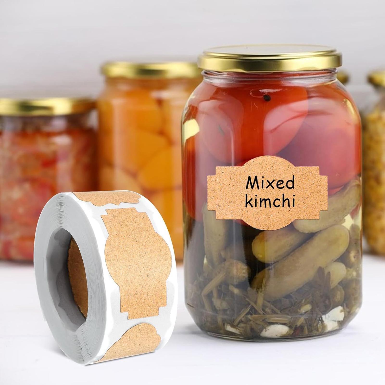 Food Storage Jar Labels - 300 шт. этикетки для банок, наклейки