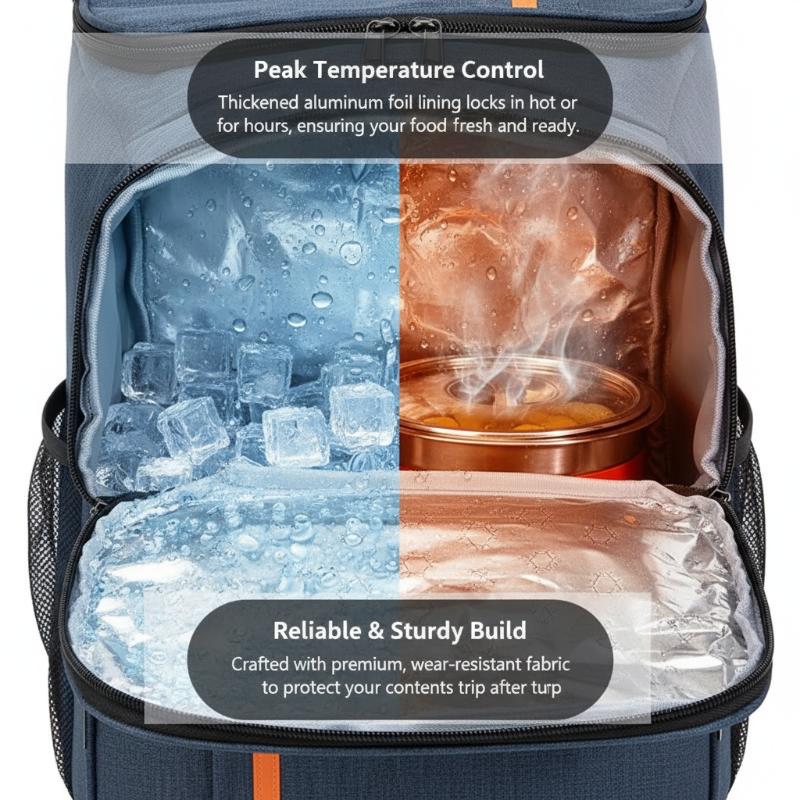 Food Storage Hiking - Изолированный терморюкзак большой вместимости, герметичный, для
