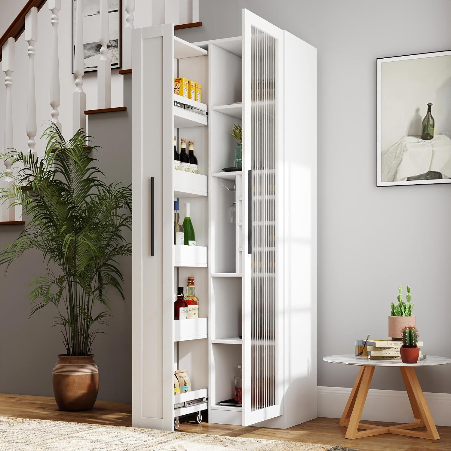 Белый кухонный шкаф-пенал высо – обзор и цена Food Storage Without Pantry