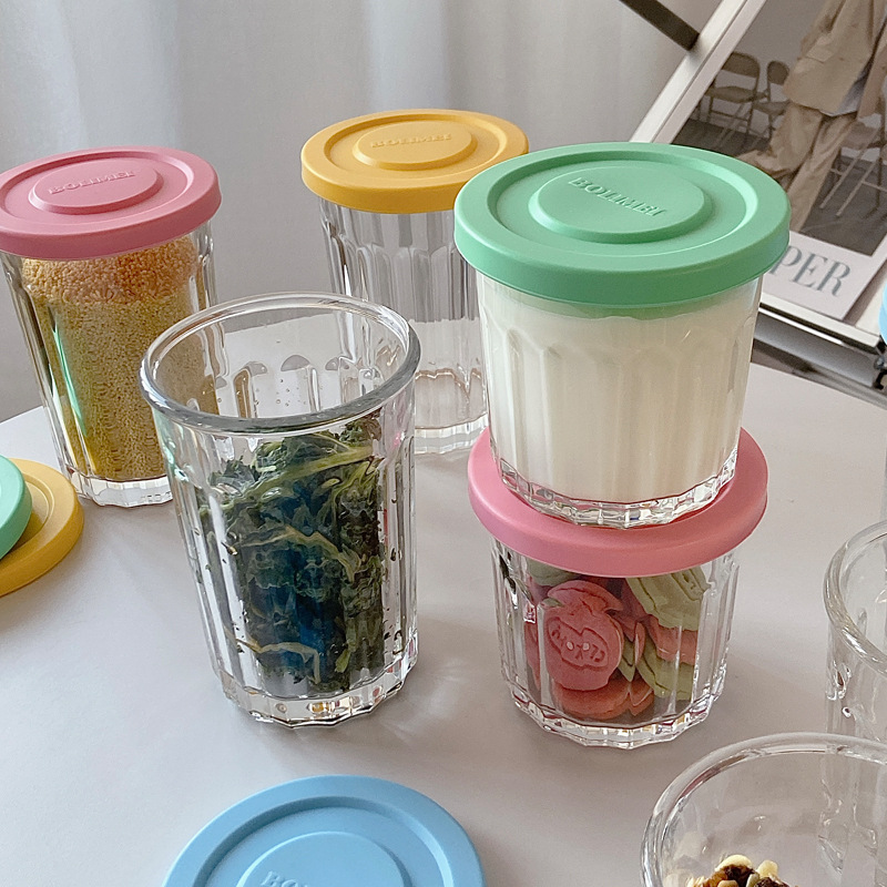 Цветная крышка, стеклянный гер – обзор и цена Food Storage Glass
