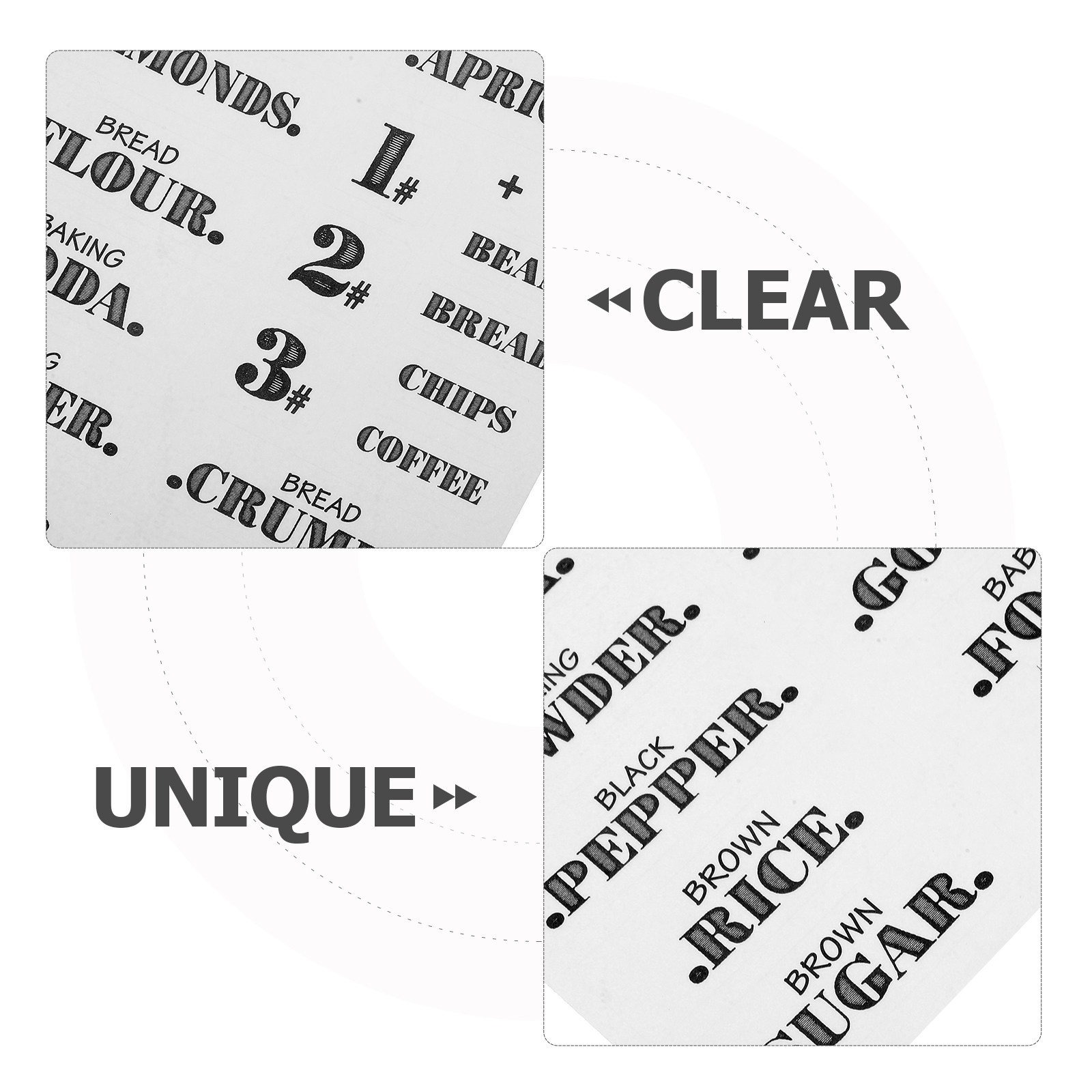 6 прозрачных водонепроницаемых – обзор и цена Food Storage Jar Labels