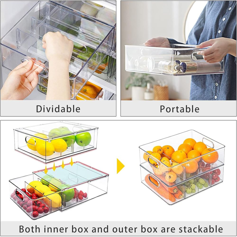 Прозрачные выдвижные штабелиру – обзор и цена Food Storage Without Pantry
