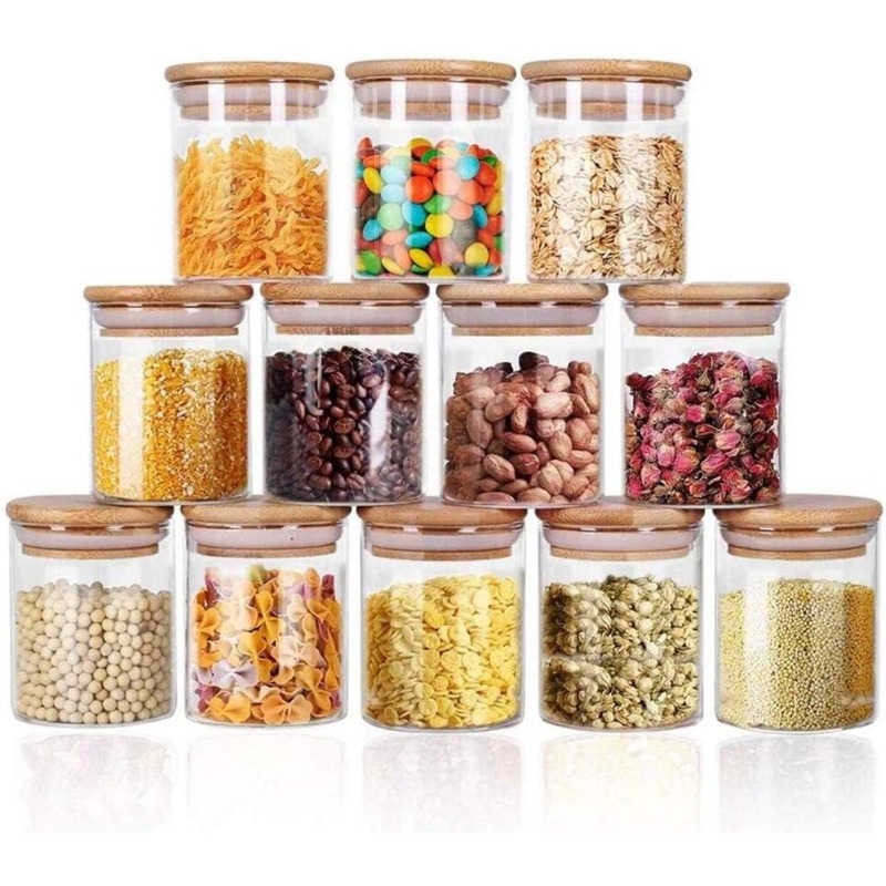Набор из 12 стеклянных банок с – обзор и цена Food Storage Jar Labels