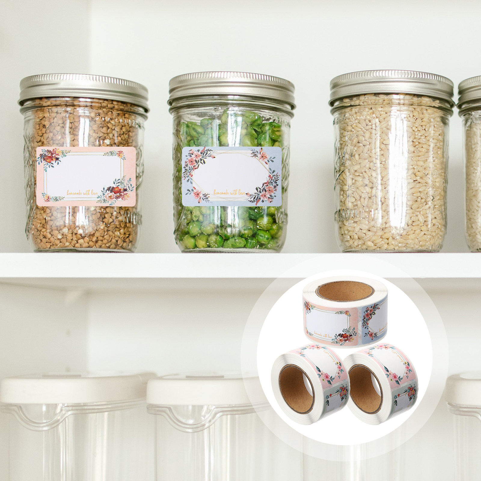 3 рулона пустых наклеек с имен – обзор и цена Food Storage Jar Labels