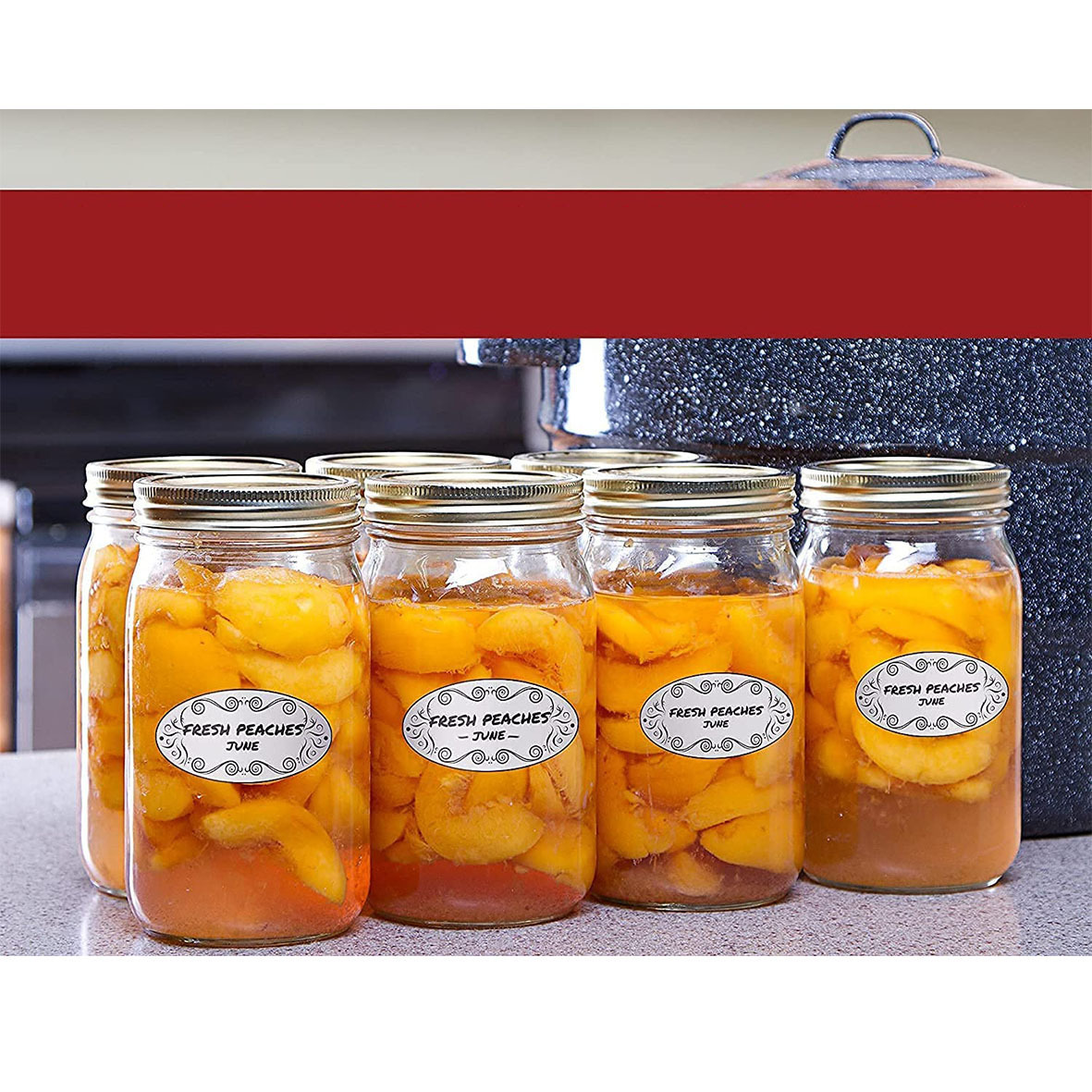 150 шт. овальные консервные эт – обзор и цена Food Storage Jar Labels